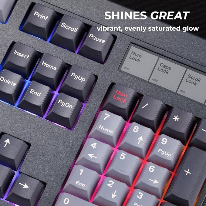FL·ESPORTS OG104 Retro Tri-Mode Mechanical Keyboard, Full-Size Gasket Mount Hot Swappable Gaming Keyboard, PBT Keycaps, 4000mAh for Mac/PC - Tactile Switches | Black