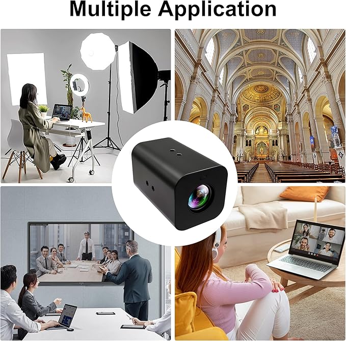 HDMI 12X Zoom USB Camera 4K Autofocus 60FPS High Speed Webcam USB HDMI Simultaneous Output PC Camera Manual Zoom Remote Control for TV Projector Video Conferencing Church Streaming