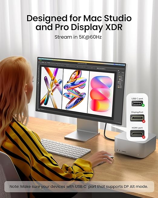 Silkland Long USB C Monitor Display Cable 15FT[4K@144Hz/60Hz 8K@30Hz], USB C 3.2 Gen 2x2 Video Cable, 20Gbps Data Transfer, 240W PD Charging, Compatible with iPhone 16, MacBook Pro, iPad