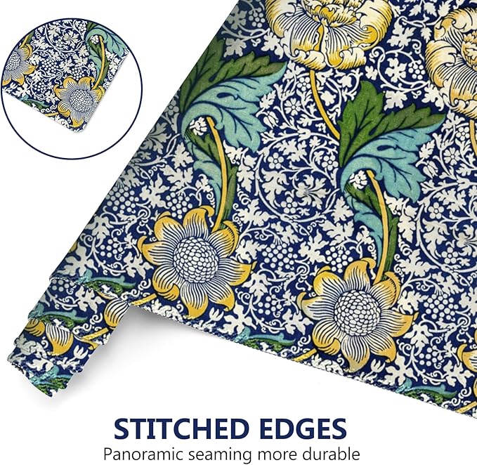 DINKY Large Mouse Pad and Keyboard Wrist Rest Set, Extended Mouse Pad with Wrist Support, Non-Slip Desk Mat Protector Desk Blotter for Keyboard and Mouse, Floral Art