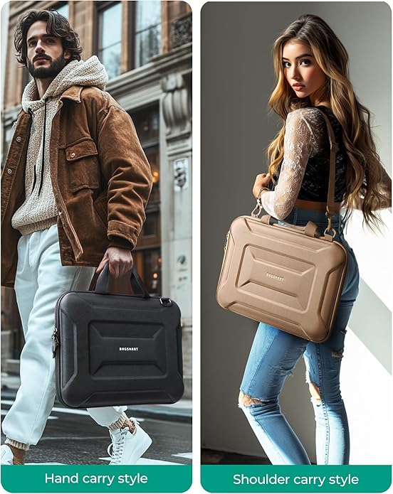 BAGSMART 15.6-16 inch Laptop Computer Case with Strap,Shockproof Waterproof Laptop Bag with Sturdy Handle