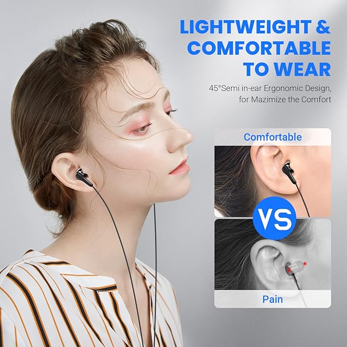 USB C Headphones for Samsung S26 S25 Ultra S24 S23 Fe, Type C Earphones with Microphone HiFi Stereo Volume Control Magnetic USBC Wired Earbuds for iPhone 17 Air 16 15 Pro Max Plus/Galaxy S22+ Flip 7