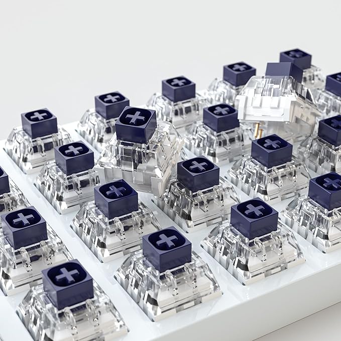 Kailh Box Navy Switches for Mechanical Gaming Keyboard,3-Pin 60gf Clicky/Factory Lubed/IP56 Dust&Waterproof Switches(Kailh Box Navy,36Pcs)