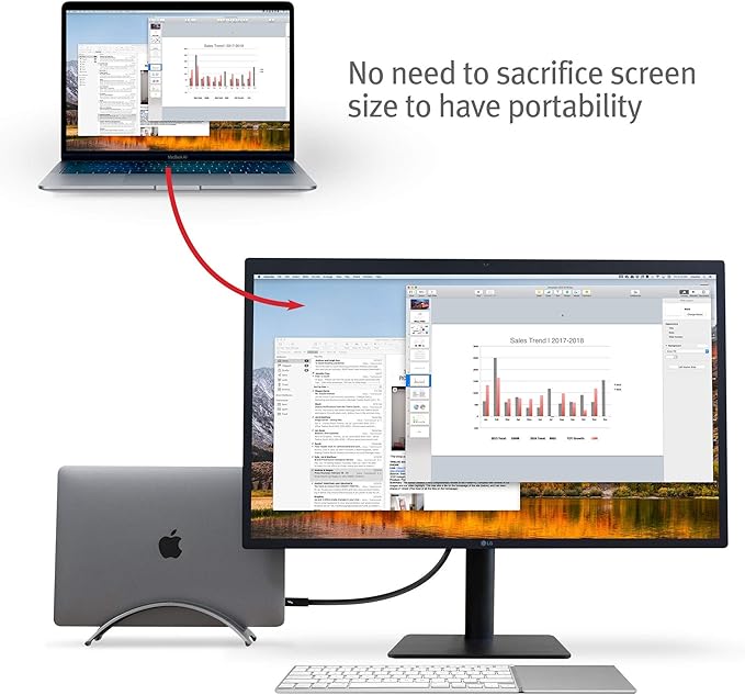 Twelve South BookArc for MacBook | Space-Saving Vertical Desktop Stand for Apple notebooks (Space Grey)*Not Compatible with M1, See Insert Option to Update/Upgrade*
