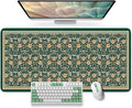 Large Mouse Pad for Desktop, Cute Desk Mat Pad Protector for Work & Gaming, Aesthetic Pretty Anti-Slip Laptop Blotter Cover for Office School Home Supplies, Soft Gold Petals, 31.5" x 11.8"