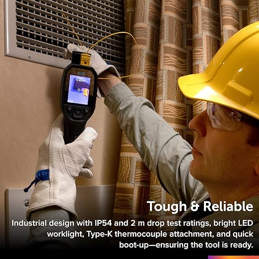 FLIR TG268 Thermal Imaging Camera with Spot IR Super Resolution 320x240 (160x120 Native IR) and Bullseye Laser: Commercial Grade Infrared Camera for Building Inspection, HVAC and Electrical