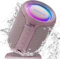 Bluetooth Speaker Wireless,IP67 Waterproof & Dustproof Portable Speaker with Lights,15W Loud Stereo Sound, 2500mAh Battery All Day Playtime, TWS Pairing, BT5.3, Home/Party/Outdoor/Beach (Dusty Pink)