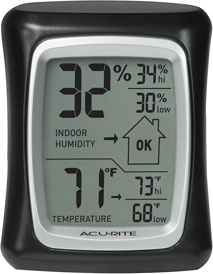 AcuRite Indoor Digital Thermometer & Hygrometer with Temperature and Humidity Gauge (00325)