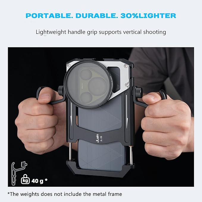 Universal Smartphone Cage Photo Video Stabilizer with Handles 67mm Filter Adapter for iPhone 17 16 15 14 for Samsung for Pixel and Other Android Phones for Phone Vlog Live Stream Video Recording