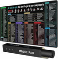 Rinaze Large Mouse Pad With Excel Shortcuts Cheat Sheet, Excel Tips Desk Mat, XXL Gaming Mousepad Keyboard Pad, Office Accessories for Computer, Mac, PC and Laptop