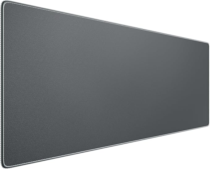 Reniteco Waterproof Large Gaming Mouse Pad with Durable Stitched Edges, Non-Slip Rubber Base, Grainy Jacquard Mouse Mat Desk Pad for Home Office Gaming, 31.5''x11.8''x0.12'', Matte Gray