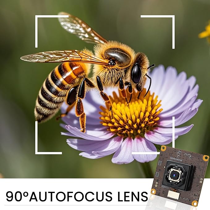 ELP 11MP 4K 30fps USB Camera Module for PC, 90 Wide Angle Webcam with IBIS Anti-Shake, Auto Focus, UVC USB2.0 for Live Streaming, Monitoring 3D Printer