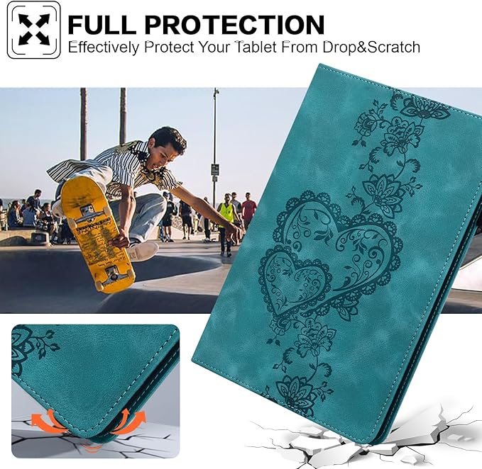 Case for iPad 9th/ 8th/ 7th Generation Case 10.2 Inch (2021/2020/2019 Release), iPad Air 3 2019/ Pro 10.5 2017 with Pencil Holder Flip Wallet Leather Cover - Green
