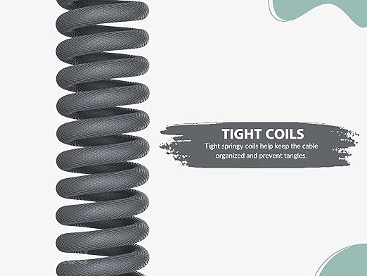 Ranked Coiled Keyboard Cable | Handcrafted Double-Sleeved Braided Cable | USB Type C to A | 5-Pin Aviator Connector for Custom Mechanical Gaming Keyboard | Support Fast Charge 20W (Dolch)