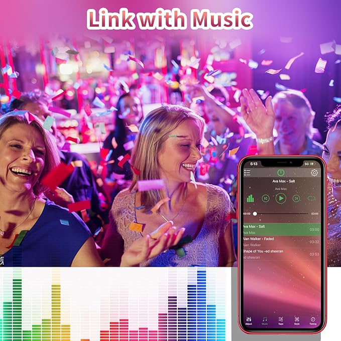 LIVE4COOL RGB/RGBW LED Bluetooth Controller RGB LED Strip Light Controller Phone APP Control for 5050 3528 RGB LED Strip Lights (Suitable for iOS & Android System)