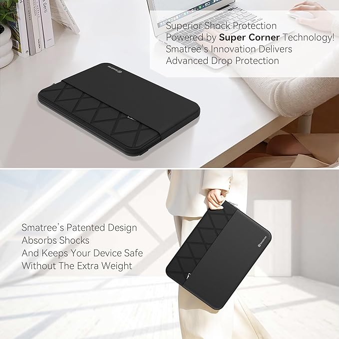 Smatree 14 inch Laptop Sleeve for ASUS Chromebook Vibe CX34 Flip CX3401, ASUS ExpertBook B7 Flip B7402F, ASUS Protective Laptop Case with Pocket, YKK Zipper, Patented Shockproof Design (E424)