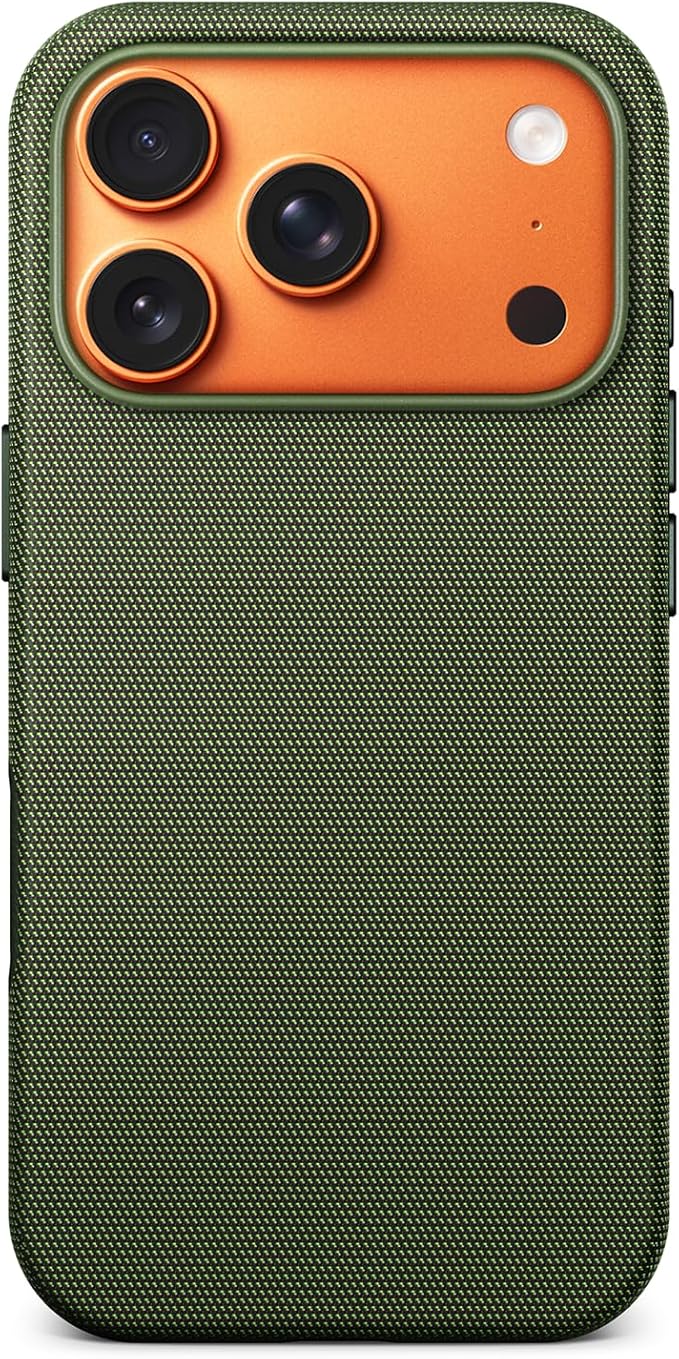 Mkeke for iPhone 17 Pro Max Case Techwoven Green, [Compatible with MagSafe] [Camera Control Cover] [Premium Tech Woven Fabric] [Drop Protection] Shockproof Skin-Friendly