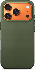 Mkeke for iPhone 17 Pro Max Case Techwoven Green, [Compatible with MagSafe] [Camera Control Cover] [Premium Tech Woven Fabric] [Drop Protection] Shockproof Skin-Friendly