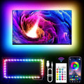 KANTUTOE TV LED Lights, 11.5ft LED Lights for 32-55 Inch TV, RGB TV Backlight Behind with Remote, Music Sync Bluetooth APP Control Strip Lights USB Powered for Bedroom, PC, Gaming Monitor
