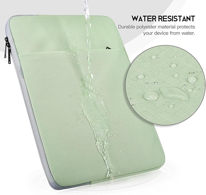 Laptop Sleeve Case 17 inch, Padded Shockproof Travel Carrying Bag for HP 17.3 inch Laptop, Pavilion 17, Envy 17 17t, Lenovo ideapad 17, Dell Inspiron 17 Water-Resistant Computer Cover -Green