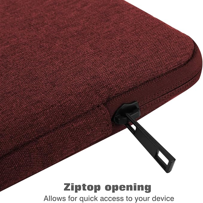 MoKo 9-11 Inch Tablet Sleeve Bag Carrying Case Fits New 11inch iPad Air M4, iPad A16 2025, iPad Pro 11 M4, Air 5/4/3, iPad 10/9/8th Gen, Tab S8/S9 11", Tablet Carrying Case, Wine Red