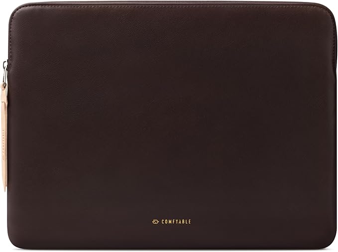 Comfyable Tablet Sleeve Compatible with iPad Air 13 inch M4 2026, iPad Pro 13" M5 with Magic Keyboard & Pencil Holder - PU Leather Bag Slim Protective Cover Case - Chocolate