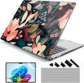 DONGKE Case for Microsoft Surface Laptop 2024, Windows 11 Copilot+ PC, 13.8 Inch Touchscreen Display, Protective Plastic Hard Shell Case with Keyboard Cover & Screen Protector - Painted Floral