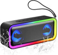IKT Portable Bluetooth Speaker with Lights x Holidays/World Cup Stuffers, 30W Loud Stereo Sound, Bluetooth5.4, Enhanced Bass,24H Playtime, TWS Pairing, IPX7 Waterproof, Speakersfor Home/Party/Outdoor