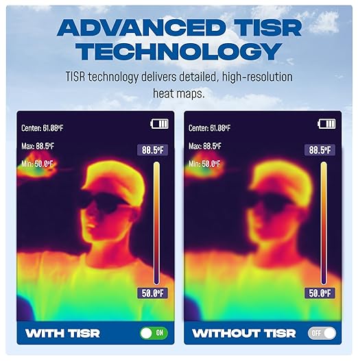 Kalliber Thermal Imaging Camera - 320 x 240 Screen Resolution, Inbuilt Storage 5000+ Images, 15 Hour Battery Handheld - 25Hz Infrared Camera, High/Low Temp Alarm, HVAC, Inspection & Electrical Faults