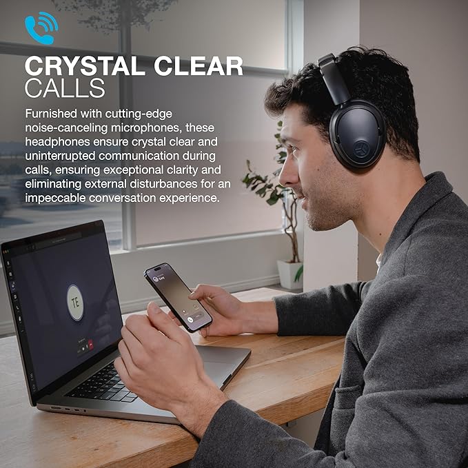 JLab JBuds Lux ANC Wireless Bluetooth Headphones & Audio Bundles, Hybrid Active Noise Cancelling, Premium Over-Ear Headset with Optional True Wireless Earbuds
