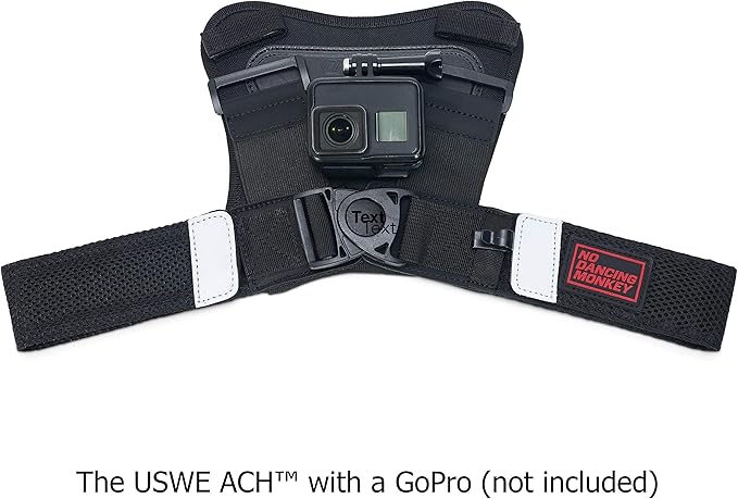 USWE Action Camera Harness - Compatible with All Bounce-Free Backpacks, Keeps GoPro Cameras Steady, Front Mounted on Chest Harness