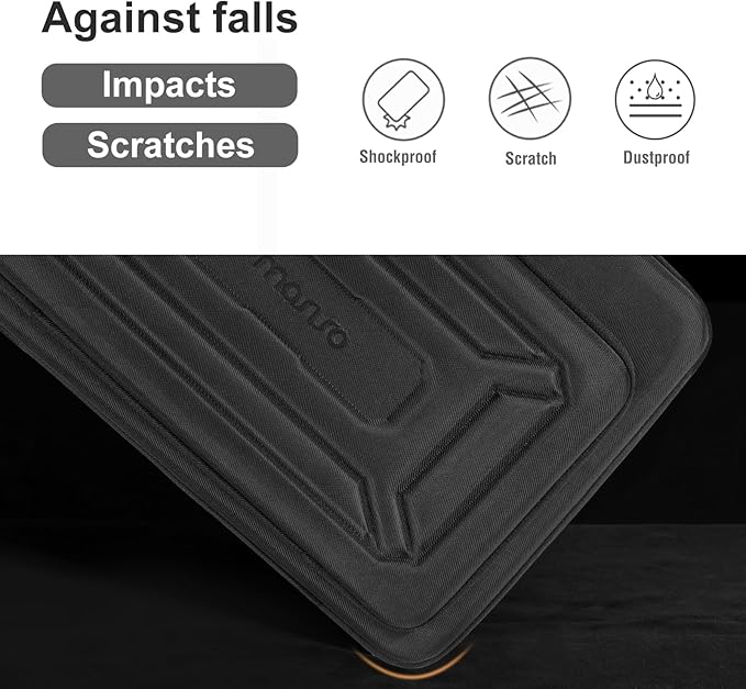 MOSISO Hard Shell Laptop Case for Men Women, 15-16 inch Geometric Splicing Computer Bag Compatible with MacBook HP Dell Lenovo Asus, 15.6 inch Laptop Bag with Front Raised Pocket&Shoulder Strap, Black