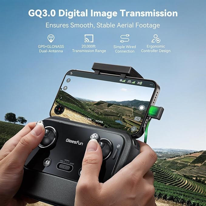 Gleesfun G11MINI 4K Drone with Extra 8 Packs Propellers Bundle
