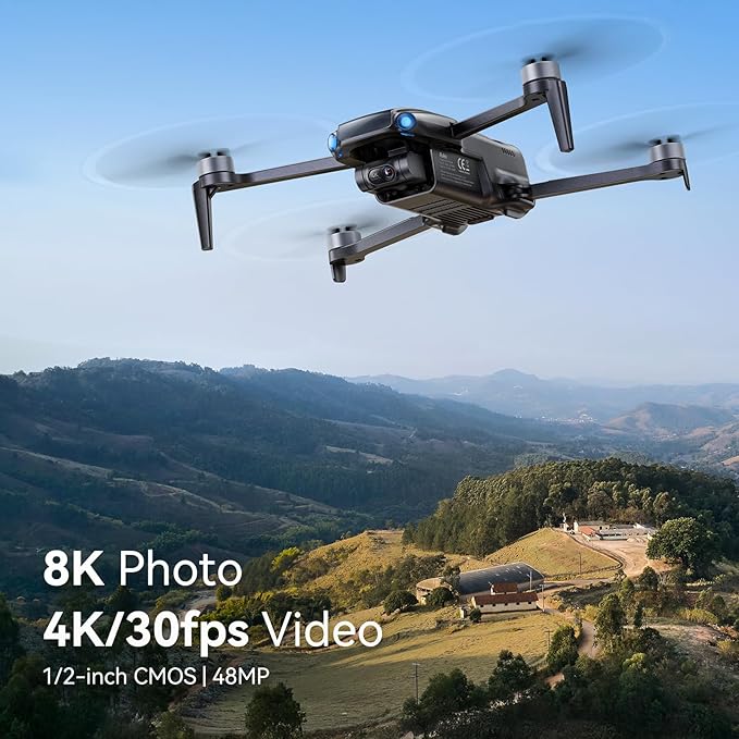 Ruko U11MINI 4K, Under 249g Pocket Drone with Camera for Adults 8K Photo 4K/30fps Video, 3-Axis Gimbal ElS, 20000ft Digital Transmission, FAA- Exempt (32-Min Flight)