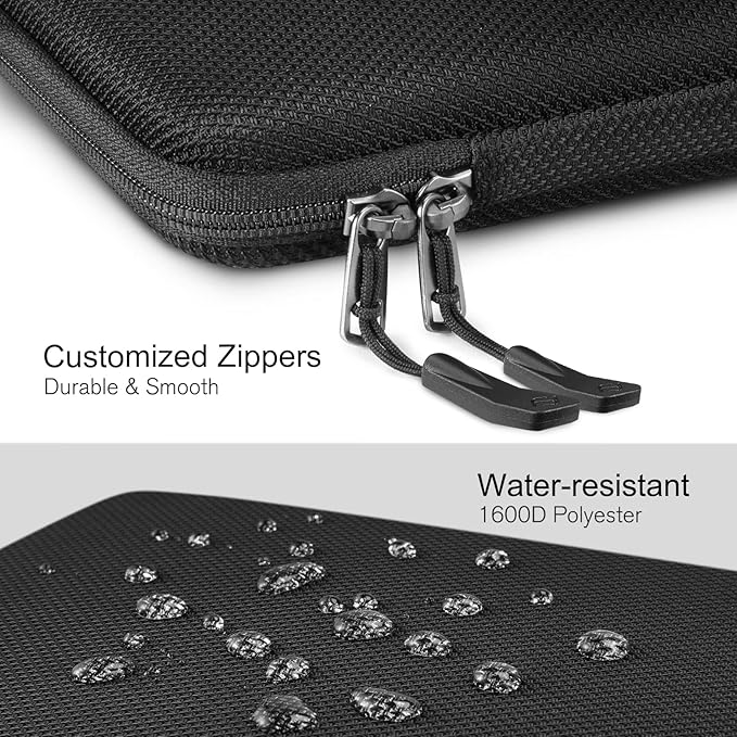 FINPAC Hard Laptop Sleeve Case for 11.6-inch Chromebook, Shockproof Computer Carrying Case Compatible with 11.6-inch Samsung Chromebook 4+/4/3/2, Acer/HP/Dell/ASUS/Surface Laptop 13", Pro 12", Black