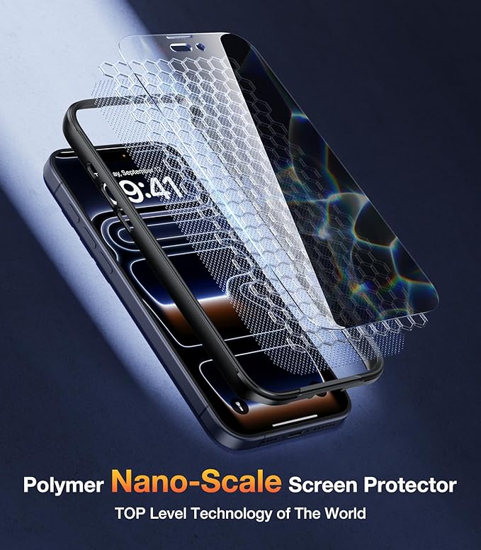 Diaclara Magnetic Designed for iPhone 17 Pro Max Case Full Body Bumper,[Compatible with MagSafe] Military Drop Proof Cover with Built-in Privacy Screen Protector,Black