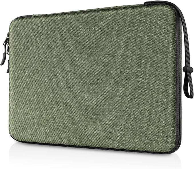 FINPAC Hard Laptop Sleeve Case for MacBook Neo A18 Pro, 13 inch MacBook Air 2026 M5/M4/M3/M2/M1, 14 inch MacBook Pro 2026 M5/M4/M3/M2 Pro/Max, Waterproof Case for Dell, Surface Laptop, HP, Acer, Olive