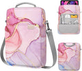 MoKo 9-11 Inch Tablet Sleeve Bag Handle Carrying Case with Shoulder Strap Fits iPad Pro/Air/A16 11 inch,iPad 10th 10.9,i-Pad 9/8/7th 10.2,iPadAir 5/4th 10.9,i-Pad 9.7,Tab S8/S9 11", Cloudy Pink
