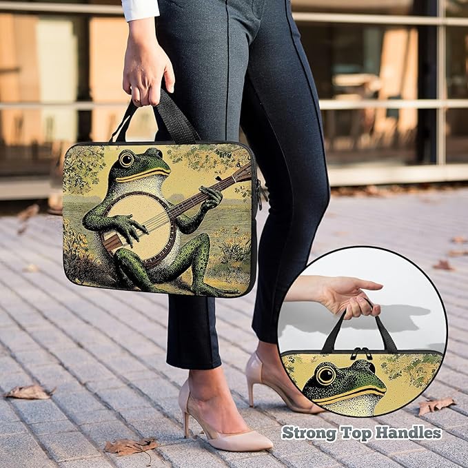 Laptop Sleeve Case Bag 13 inch, Music Frog Slim Carrying Case Handbag Travel Laptop Bag for 13 inch MacBook Air M3/M2/Pro M2/ 13" iPad Pro/Air M4/M2 2024