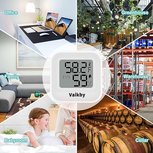 Indoor Humidity Meter Hygrometer 4Pack, Room Thermometer for Accurate Room Temperature Monitor, Digital Hygrometer with Indoor Thermometer for Home, Baby Nursery, and Humidity Sensor Enhanced Comfort