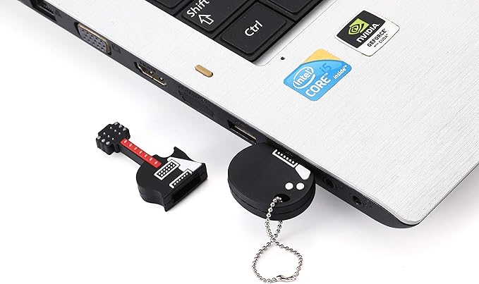 USB Flash Drive, 8GB / 16GB / 32GB USB2.0 Cute Shape USB Memory Stick Date Storage Pendrive Thumb Drives (32GB, Mini Guitar)