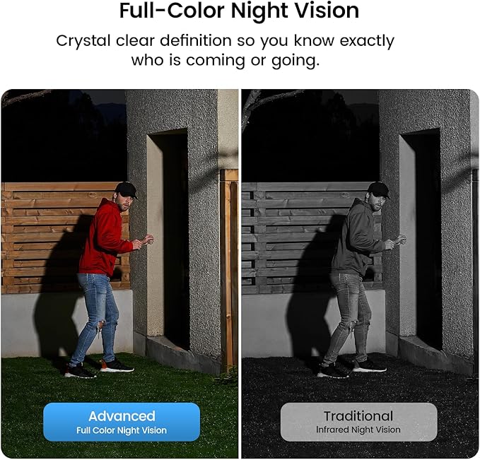 aosu 2K Solar Security Cameras Wireless Outdoor, Solar Outdoor Camera for Home Security, WiFi Camera with Color Night Vision, PIR Human Detection, 2-Way Talk, IP66 Waterproof (2 Pack)