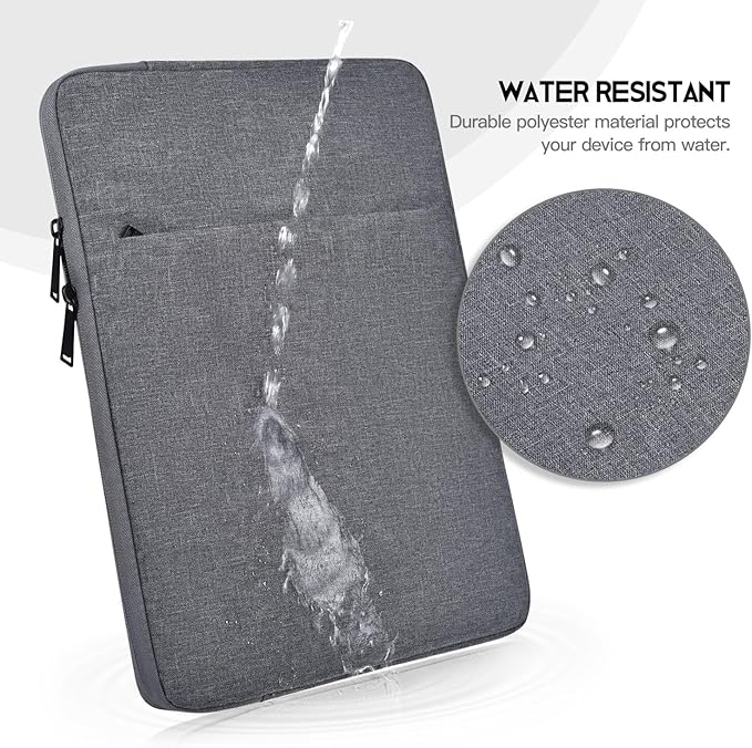 Portable Monitor Sleeve 18.5 inch, Padded Carrying Case Compatible with Most 18.5-in Portable Display Monitors, Water-Resistant Shockproof Monitor Bag with Accessory Pocket -Space Gray