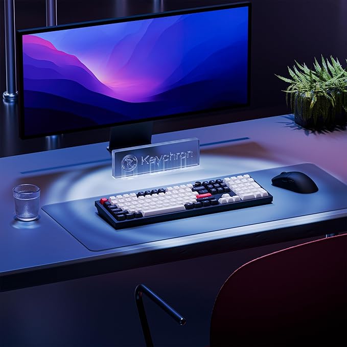 Keychron Q6 HE QMK Wireless 2.4 GHz Custom Keyboard, Rapid Trigger Bluetooth 100% Full-Size with Hall Effect Gateron Double-Rail Aurora Magnetic Switches Aluminum Compatible for Mac Windows Linux