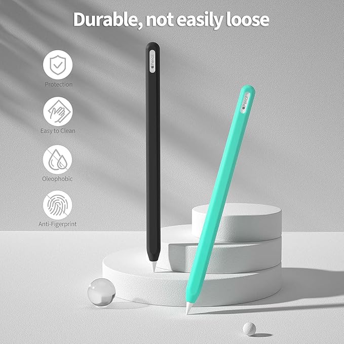 Silicone Pencil Case Compatible with Apple Pencil 2nd Generation Apple Pencil Pro Silicone Cover Sleeve for Ipad Pencil 2 Protective Cover for Apple Pen Accessories (Mint)