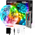 DAYBETTER Led Strip Lights 100ft, RGB Color Changing Led Strips with 44 Keys Remote Control for Room, Bedroom, Suitable for Home Decor, Living Room, Kitchen, Home Party Decoration, 24V