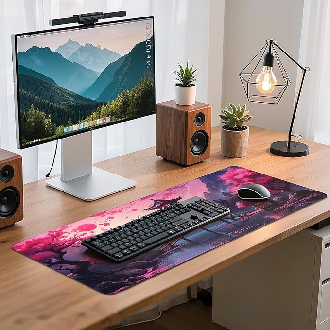 Gaming Mouse Pad - (31.5"×11.8") Japanese Anime Large Mouse Pads for Desk - Desk Mat for Keyboard and Mouse with Non-Slip Base, Desks Pad Matfor Game/Office & Home