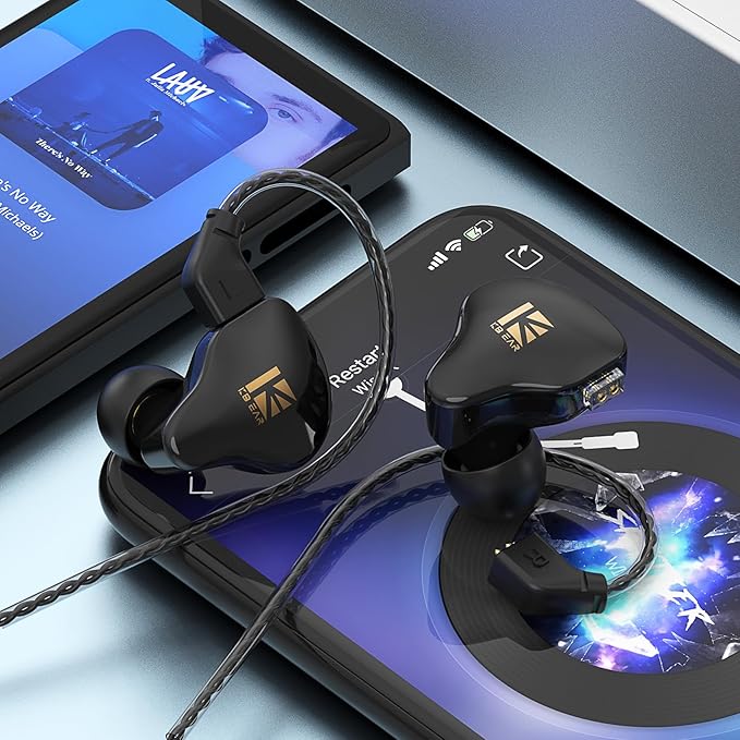 YINYOO KBEAR KS1 USB C Headphones Crystal Clear Sound Earphones, Type C Earphone with Microphone Volume Control for iPhone 16/17