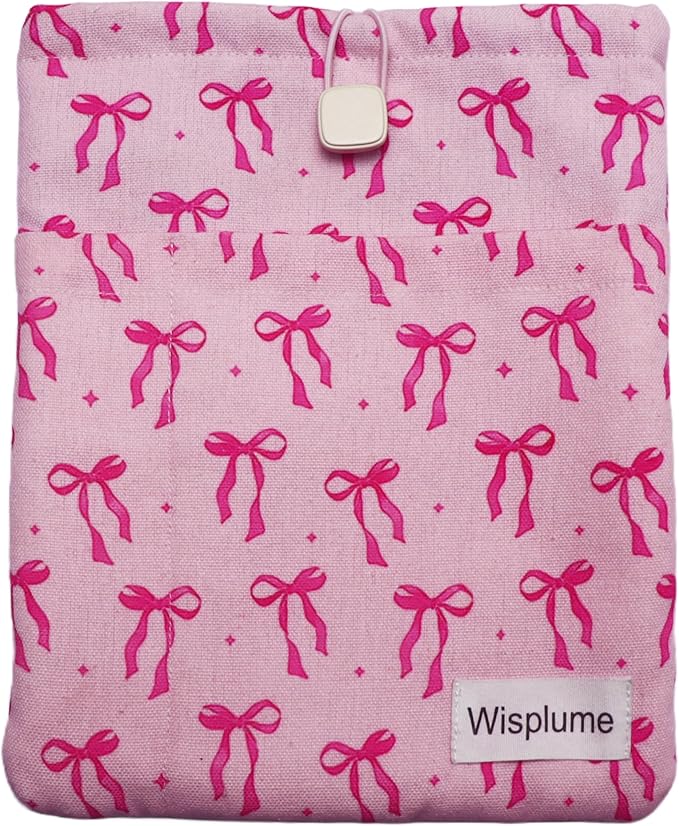Padded eReader Sleeve Tablet Bag Pouch for eReader Paperwhite, Colorsoft,Signature Edition, Voyage,Scribe/Kobo eReader,Book Protector for Paperbacks and Small Hardcovers Bow(Pink, Medium)