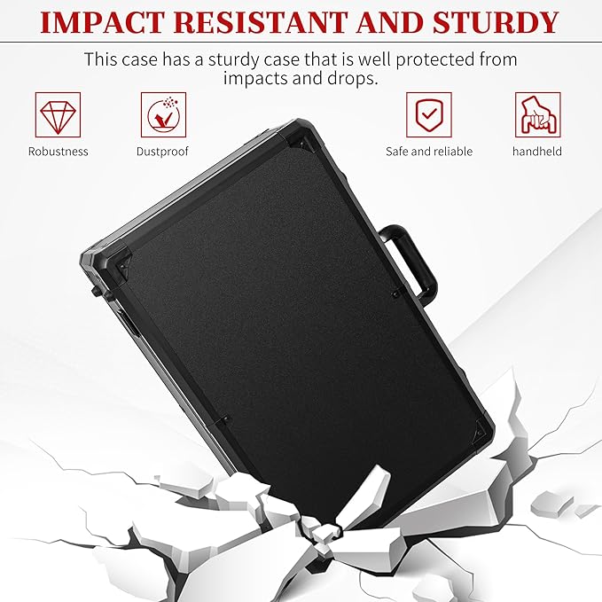 Protective Hard Case 22 X 14 X 8-Inch Shockproof Water-resistant with Customized DIY Foam Insert fit for Camera, Laptops, etc